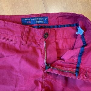 American Eagle Red Pants Slim